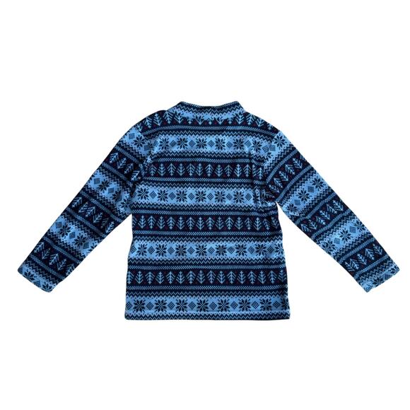 Uniqlo Boys Blue Stripes Fuzzy Fleece 2 Piece Sweater Pants Pajama Set 5-6 yrs - Picture 5 of 7